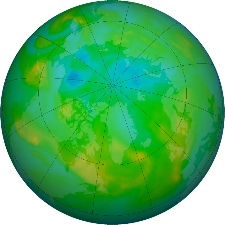 Arctic ozone map for 02 August 1988